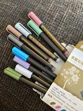 Rotuladores metalizados para escritura, bolígrafos artísticos de tinta permanente, apto en papel, piedra, vidrio, pared, 10 unidades/lote