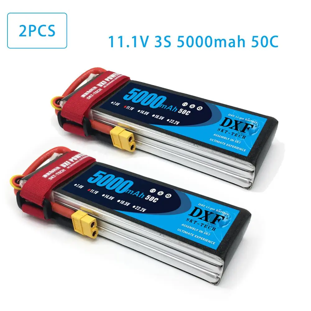 DXF Battery lipo 2S 3S 7.4V 11.1V 7000mah 6500mah 5000mah 50C 60C 100C 120C Hardcase graphene for RC TRX Car Boat Helicopter