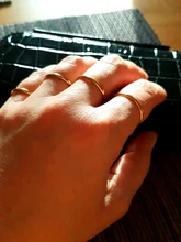 2mm Stainless Steel Thin Ring Rose Gold Black For Women Men Minimalist Ring Jewelry Party