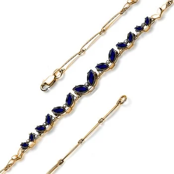 

Master brilliant bracelet with sapphires and diamonds in red gold