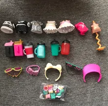 6 muñecas + 6 prendas + 6 zapatos + 6 botellas + 6 accesorios conjuntos aleatorios L.O.L. ¡Sorpresa! Muñeca LOL de 8cm, juguete para regalo