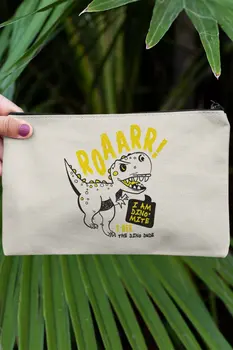

Angemiel Clutch Roar Dinosaur Portfolio Hand Makeup Bag