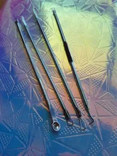 Agujas de acero inoxidable para eliminación de acné, herramientas para quitar espinillas y espinillas, cuidado de la piel Facial, limpiador de poros faciales, 4 Uds.