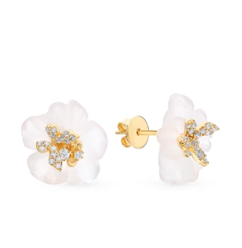 

Silver earrings with quartz and cubic zirconia sunlight sample 925