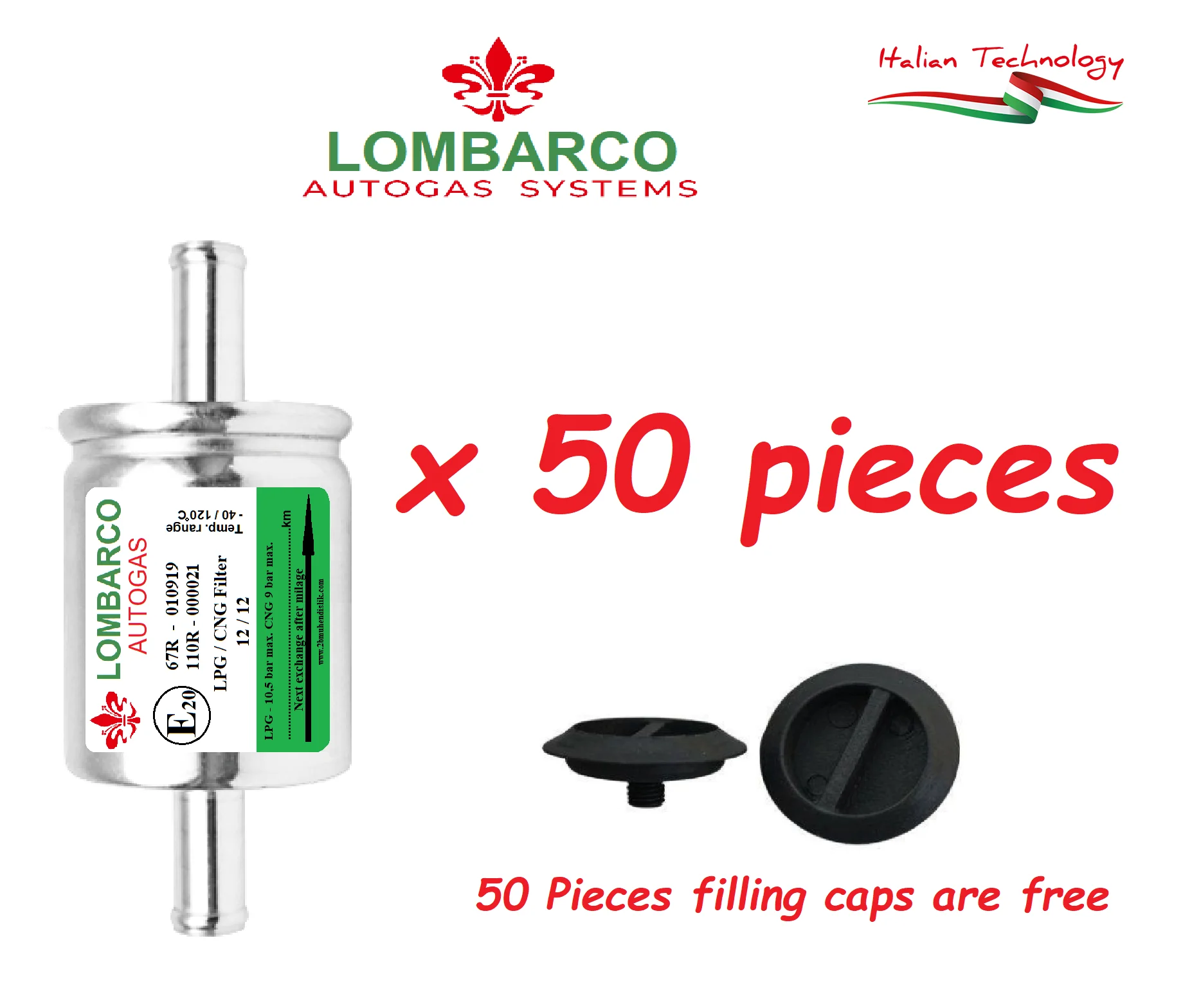 

LPG CNG GPL Lombarco Filter x 50 Pieces Zenit Digitronic EuropeGas Stag KME BRC Zavoli TA Lovato Cangas Spark Atiker All Type