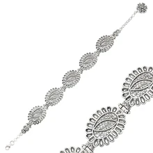 Серебряный 925 пробы браслет с филигранным узором