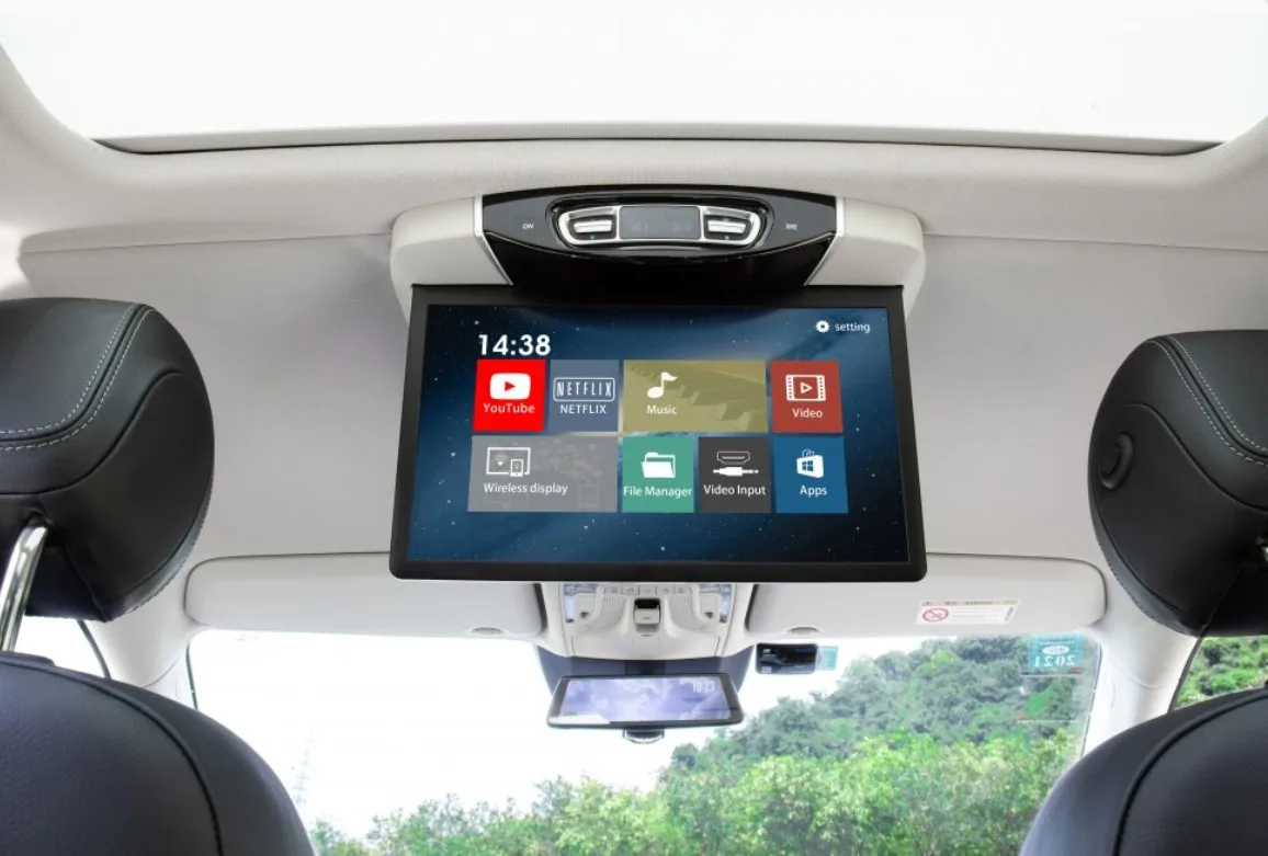 Потолочный Смарт ТВ 15,6" ERGO ER15AMS для Mercedes-Benz(1920x1080, Android)(+ Двухканальные наушники в подарок