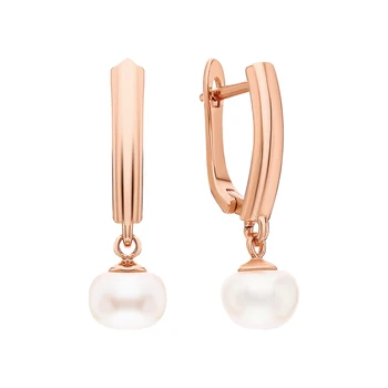 

Silver earrings with pearls sunlight sample 925