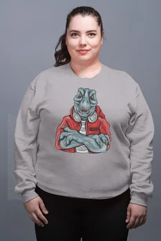 

Angemiel Wear Streetstyle Trex Gray Female Sweatshirt