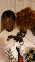 Soporte de cabeza de maniquí para práctica de cosmetología, cabeza de maniquí para entrenamiento africano para Estilismo de cabello, nuevo