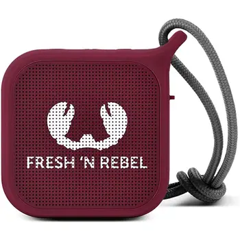 

Rockbox Pebble 1 RB0500RU Bluetooth Speaker portable Wireless shockproof and Splash/spill-resistant ruby red color