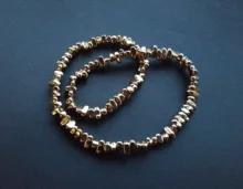 Cuentas chapadas en oro KC, material de cuentas hechas a mano, DIY, pulsera, pendientes, 1 Uds.