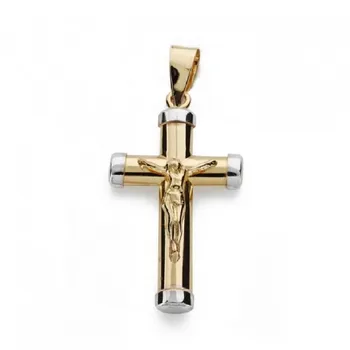 

CROSS 18K WITH CHRIST TWO COLOR. 22X14 MM.