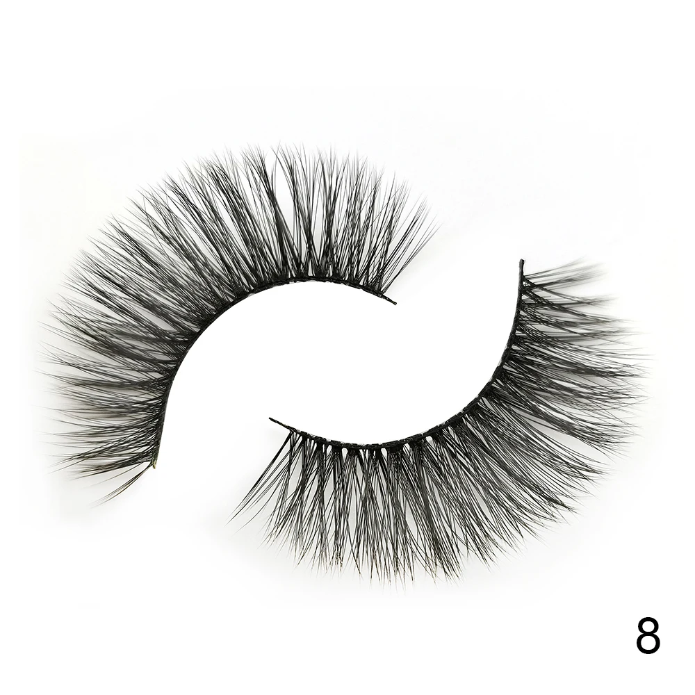 5 пар Friholl. m 3D искусственные норковые ресницы lashes3d оптом поставщик оптом веганские накладные+ Комплект ресниц синтетические шелковые полосы ресниц - Цвет: 08