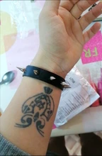 Pulsera gótica negra Punk para mujer, remache de punta cónica, brazalete de cuero negro, talla grande, Unisex