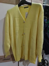 Kimono Cardigan Sweaters Lantern Berrygo V-Neck Knitted Female Women Sleeve-Button Streetwear