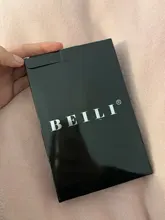 Conjunto de negras brochas maquillaje BEILI, brochas profesionales de pelo Natural de cabra, brochas para base de maquillaje en polvo, brochas para mezclar ojos y maquillaje