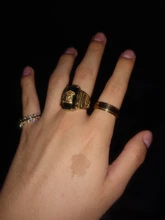 Anillo giratorio de 6/8mm inox para hombre, accesorio antiestrés, alianza de boda clásica de acero inoxidable, joyas deportivas informales