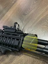 Protector de lentes a prueba de balas para mira telescópica, Protector de lente de punto rojo y verde, plegable, para Rifle, Airsoft, montaje de riel