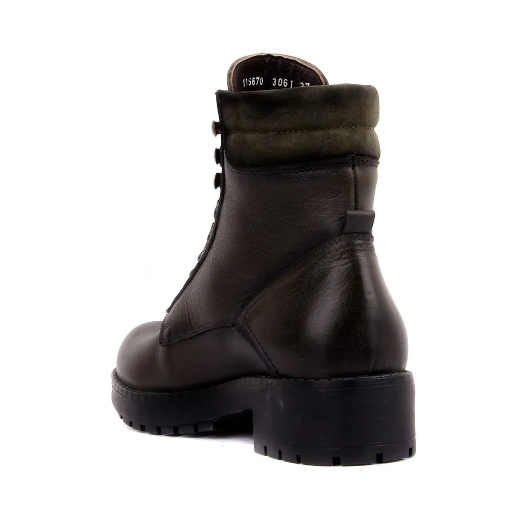 Sail Lakers-Green Women Leather Boots