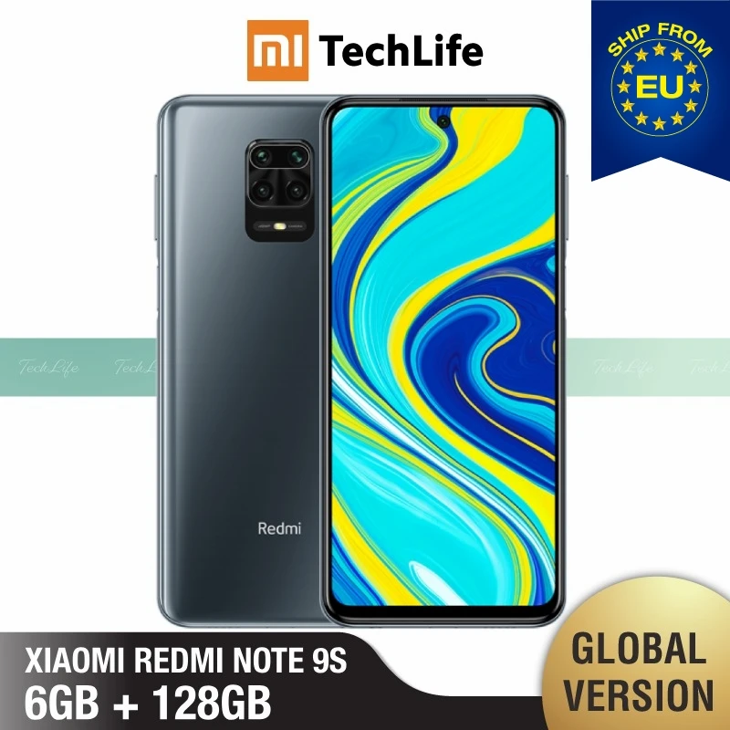 Global Version Xiaomi Redmi Note 9S 6GB RAM 128GB ROM (Brand New / Sealed) Redminote9s Smartphone Mobile
