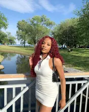 Pelucas frontales de encaje de cabello humano Borgoña, prearrancadas, rizadas, con encaje frontal, densidad completa del 200%, 99j pelo rizado, nudos blanqueados