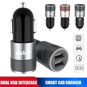 

Universal Metal Car Charger Power Station for Smartphone Mini Usb 12V 24V QC3.0 Cigarette Lighter Dual Port Adapter Car Charger
