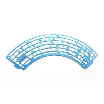 

Blue Musical Note Pattern Muffin (Cupcake) Edge Lace-10'lu