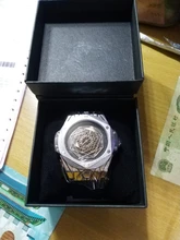 RUIMAS-Reloj de pulsera deportivo para hombre, de cuarzo, con correa de cuero, militar, resistente al agua, 533G