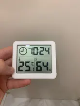 Termómetro multifunción higrómetro, Monitor electrónico automático de temperatura y humedad, reloj con pantalla LCD grande de 3,2 pulgadas
