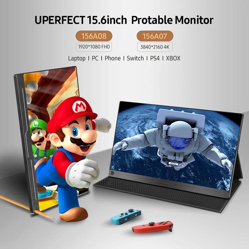 US $169.99 UPERFECT 156 4K USB TypeC IPS Screen Portable Monitor For Ps4 Switch Xbox Huawei Xiaomi Phone Gaming Laptop LCD Display