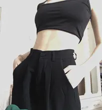 NIJIUDING-Pantalones largos de oficina para mujer, pantalón de cintura alta, sólido, holgado, para primavera y otoño, 2020