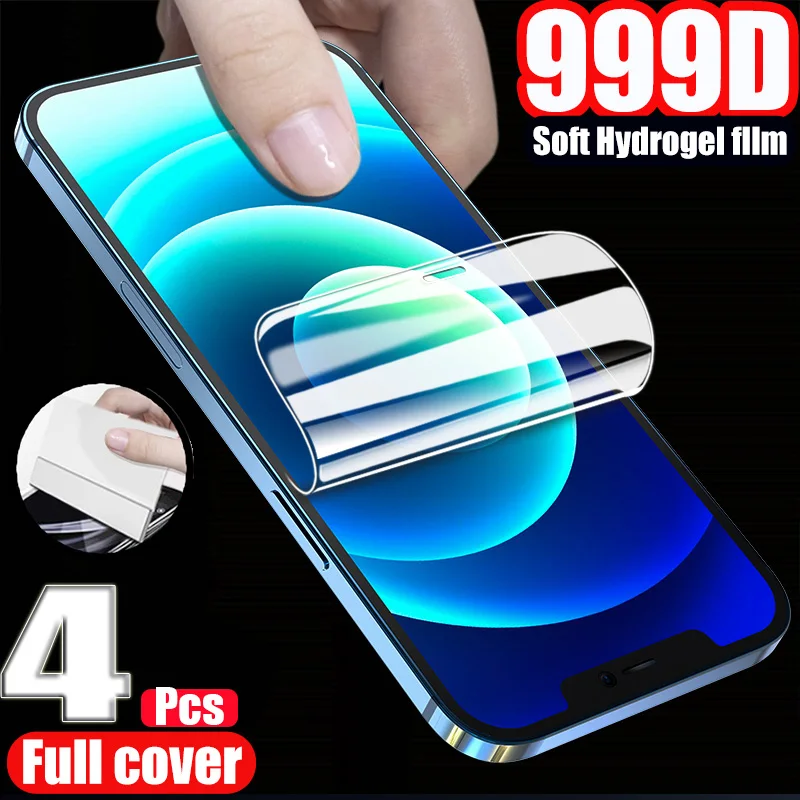 Гидрогелевая пленка для iPhone 7 8 6 6s Plus X XR XS MAX 11 12 13 Pro Max Защитная экрана с полным