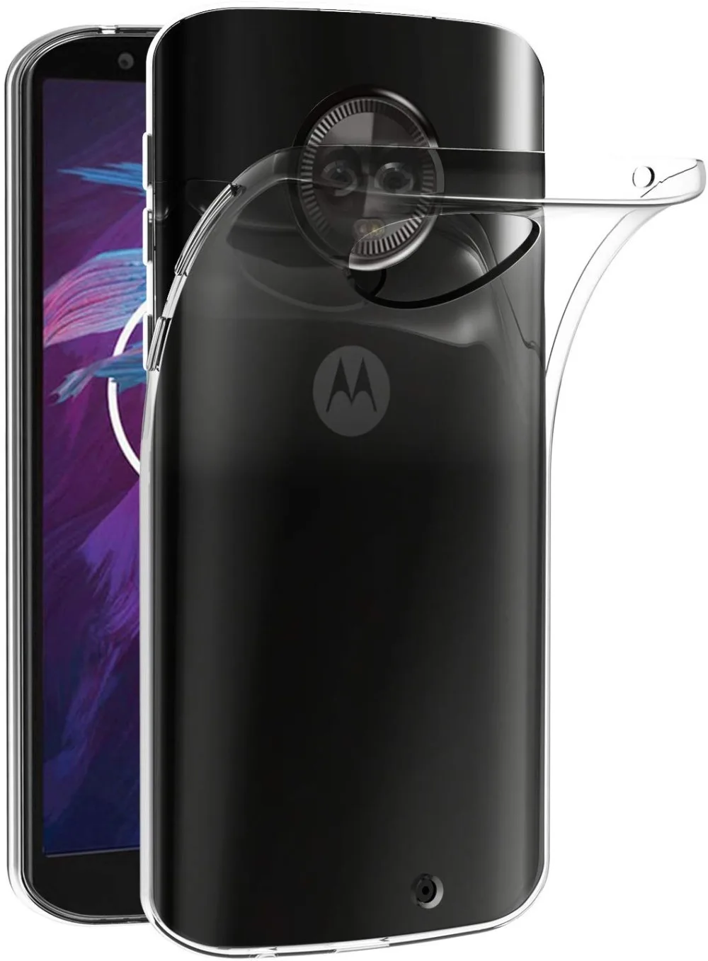 Прозрачный чехол-подставка из ТПУ для Motorola G6 Plus