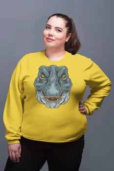 

Angemiel Wear Dinosaur Portrait Yellow Women Sweatshirts