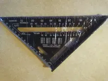 Regla triangular de aleación de aluminio de 7 pulgadas, regla métrica cuadrada para medir velocidad, herramientas para enmarcar medidores