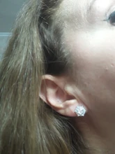 S925 de Color plata Simple ronda Bling CZ piedra de circón pendientes joyería de moda coreana pendientes para las mujeres chica