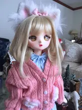 ShugaFairy Naiko-Muñeca articulada de resina BJD para niñas, juguete de cuerpo articulado con cara arriba, cuerpo cuadrático, 1/4