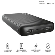 TRUST  Power Bank  Portable Charger LED External Battery PowerBank PD Two-way Fast ChaPrimo Compact Powerbank 15.000 mAh