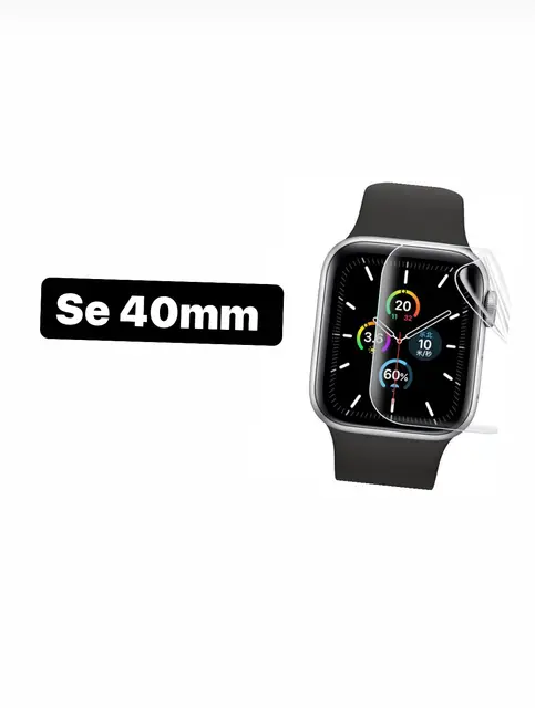 Hydrogel film for Apple Watch 3 4 5 6 se watch 40mm 44mm protective film.   Protective glass on the watch, polyurethane film on the watch, liquid glass on the watch. Soft glass SE 40mm