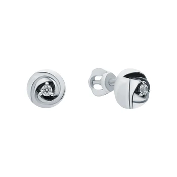 

Silver earrings with cubic zirconia sunlight sample 925