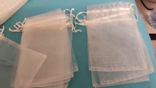 Paquete de joyería Organza, bolsa de regalo de fiesta, boda, cumpleaños y Navidad, 5x7, 7x9, 9x12, 10x15 cm, 100 uds.