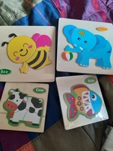 Rompecabezas 3D de madera Montessori para niños, juguete de rompecabezas de animales de dibujos animados, rompecabezas de madera para niños educativos bebé