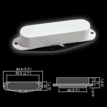 

Bs-02bridge-wh magnetic pickup, single, Bridge, white, belcat