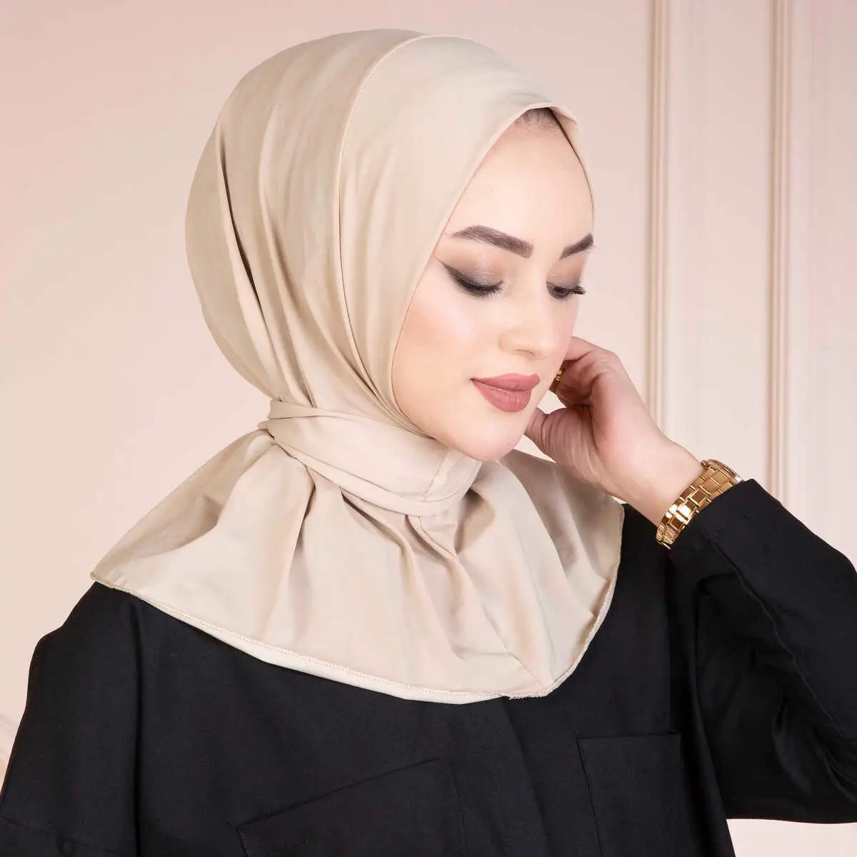 

Hijab Fashion Modal Hijab Snaps cotton jersey hijab scarf long muslim shawl plain soft turban tie head wraps for women headband