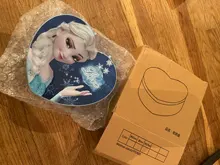 Conjunto de collar y pulsera de princesa Elsa para niños y niñas, caja de regalo de joyería con pinza para el pelo de Frozen 2, regalo de Navidad y vacaciones