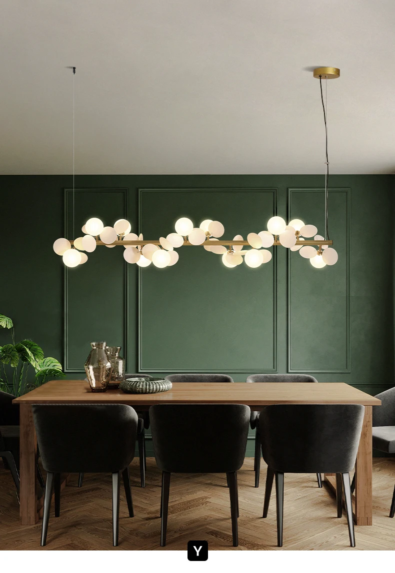 small chandeliers LED Chandelier For Dining Room Kitchen Table Bar Living Room Bedroom Ceiling Lamp Modern Nordic Glass Ball G9 Suspension Light modern chandeliers