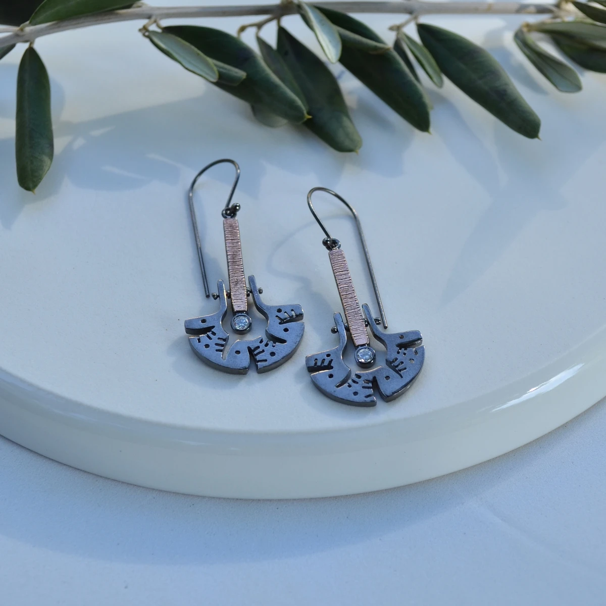 

Handmade silver earrings free shipping from Turkey