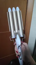 Utensilios de peluquería profesional, rizador de cerámica de triple barril de pelo eléctrico, ondulador de pelo, herramientas de estilismo