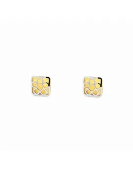 

Earrings Girl Bicolor Square Daisy